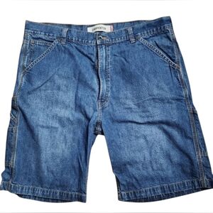 Levi's 40 Carpenter Denim Blue Jean Utility Shorts
